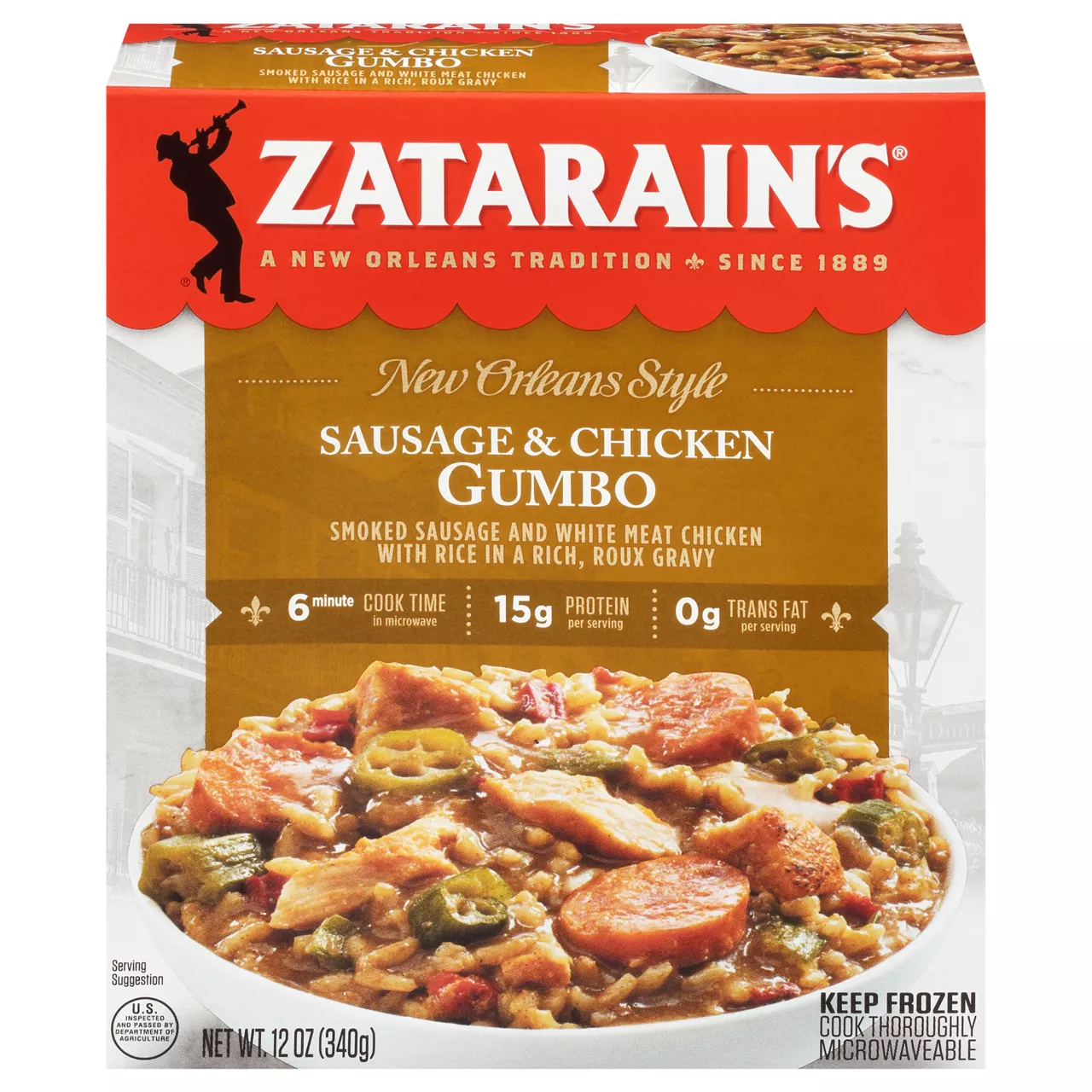Zatarain's Frozen Sausage And Chicken Gumbo