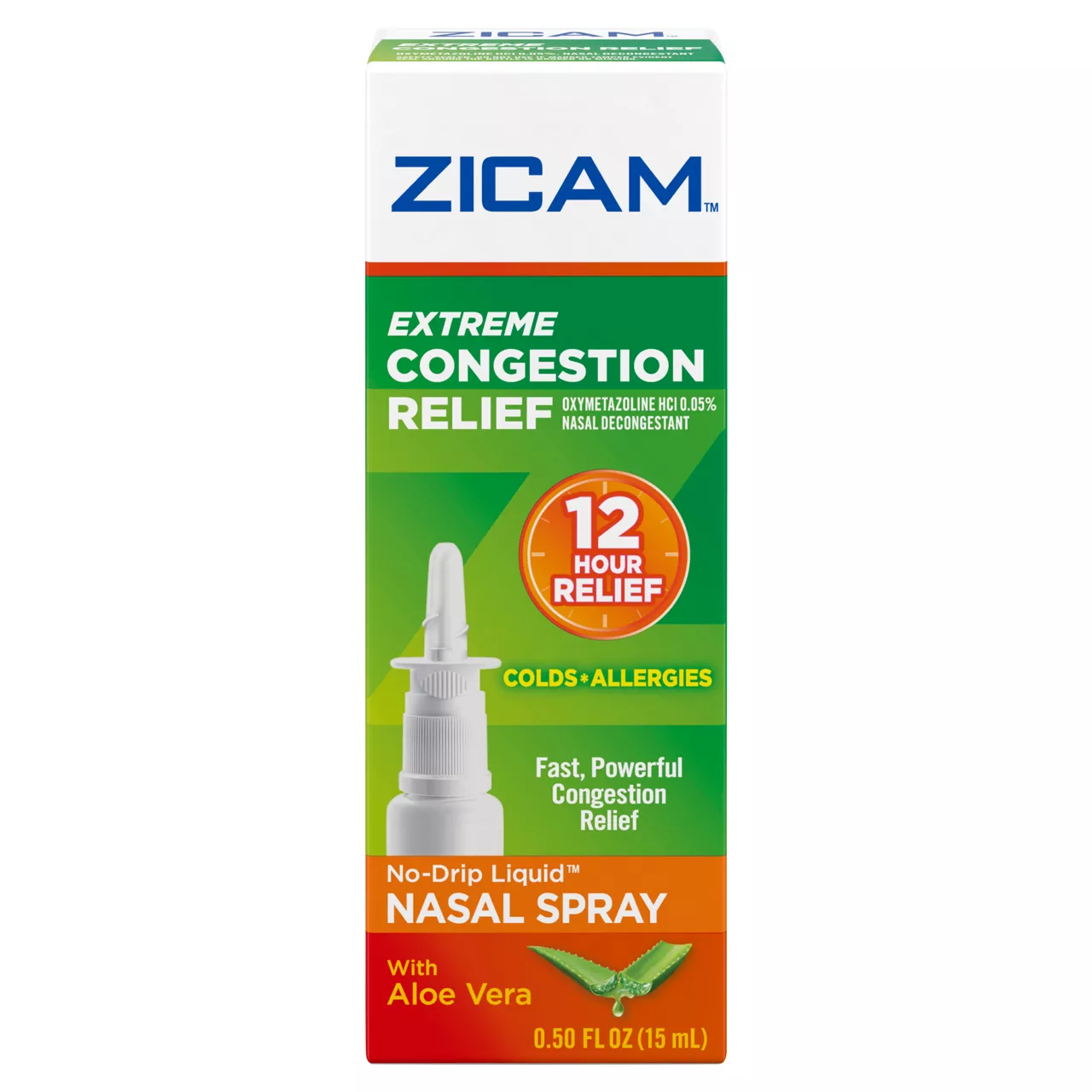 Zicam Extreme Congestion Relief No-Drip Nasal Spray with Soothing Aloe Vera