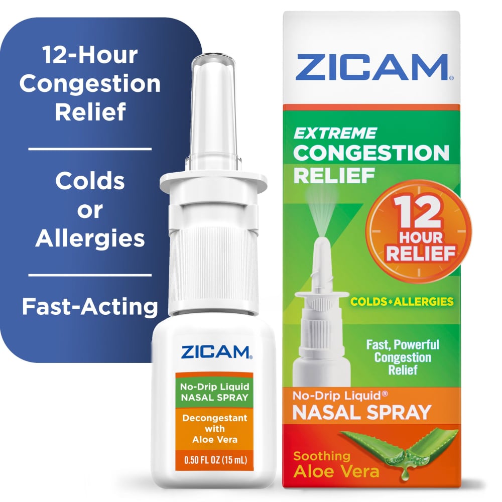 Zicam Extreme Congestion Relief No-Drip Nasal Spray with Soothing Aloe Vera