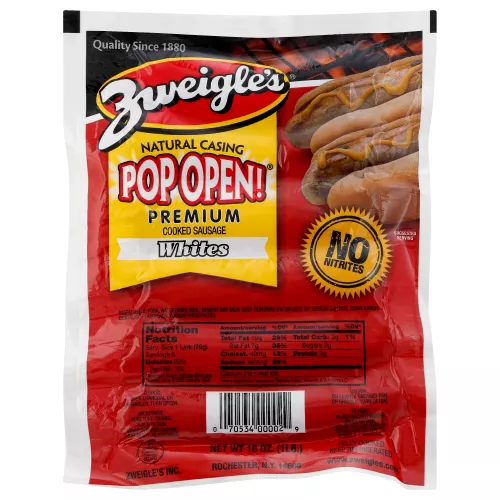 ZWEIGLES Sausage, Premium, Cooked, Whites