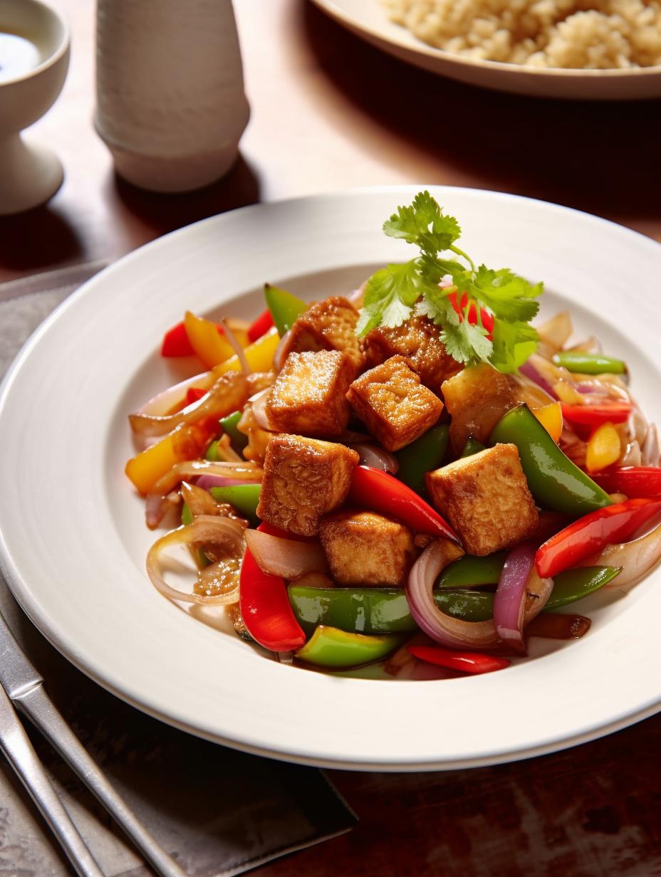 Air-Fryer Golden Tofu and Veggie Delight