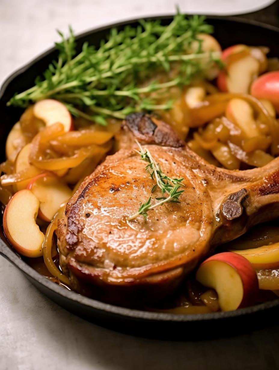 Autumn Apple Pork Chop Skillet