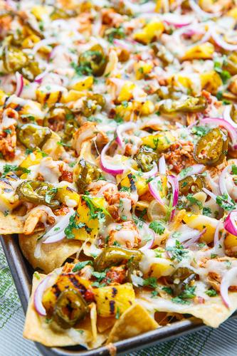 BBQ Chicken and Grilled Pineapple Nachos