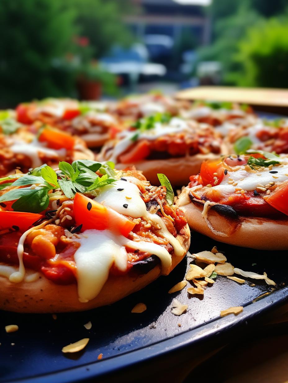 Bite-Sized Italian Mini Bagel Pizzas