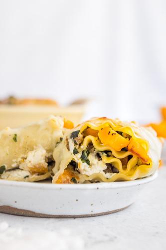 Butternut Squash Lasagna Rolls