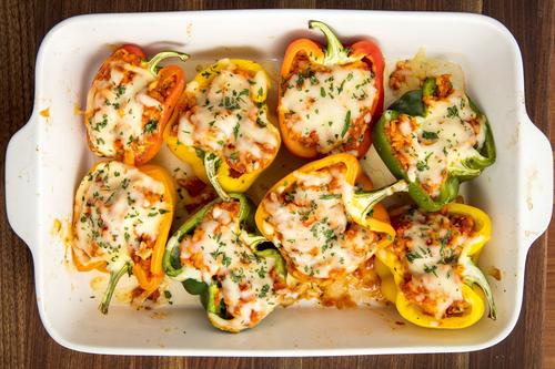 Chicken Parm Stuffed Peppers