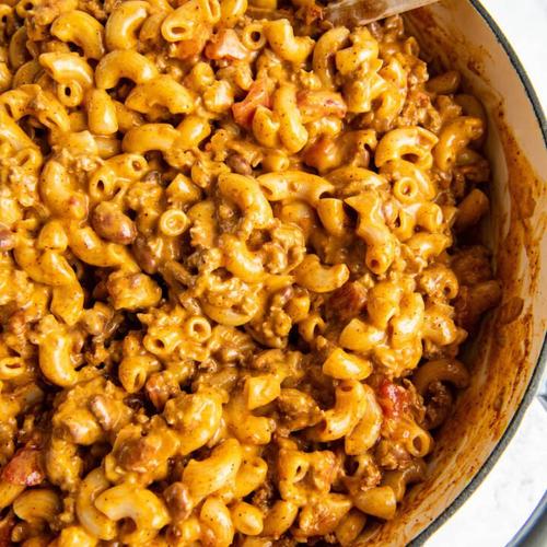 Cheesy Beef Chili Mac with a Twist