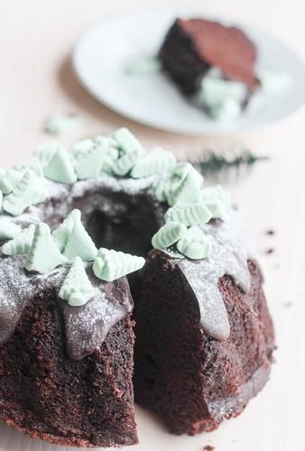 Chocolate Peppermint Bundt Cake