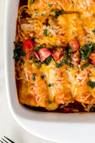 Chorizo and Sweet Potato Enchiladas