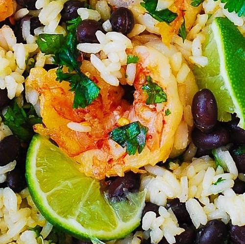 Cilantro-Lime Black Bean Shrimp and Rice