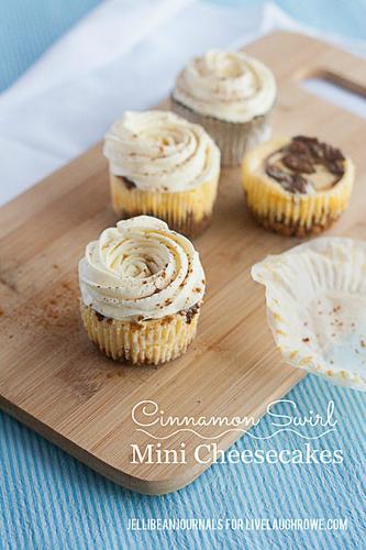 Cinnamon Swirl Mini Cheesecakes