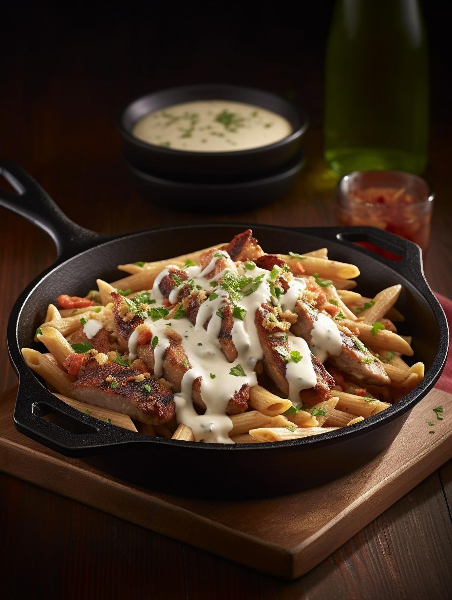 Creamy Chicken-Bacon-Ranch Penne