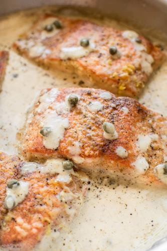 Creamy Salmon Piccata