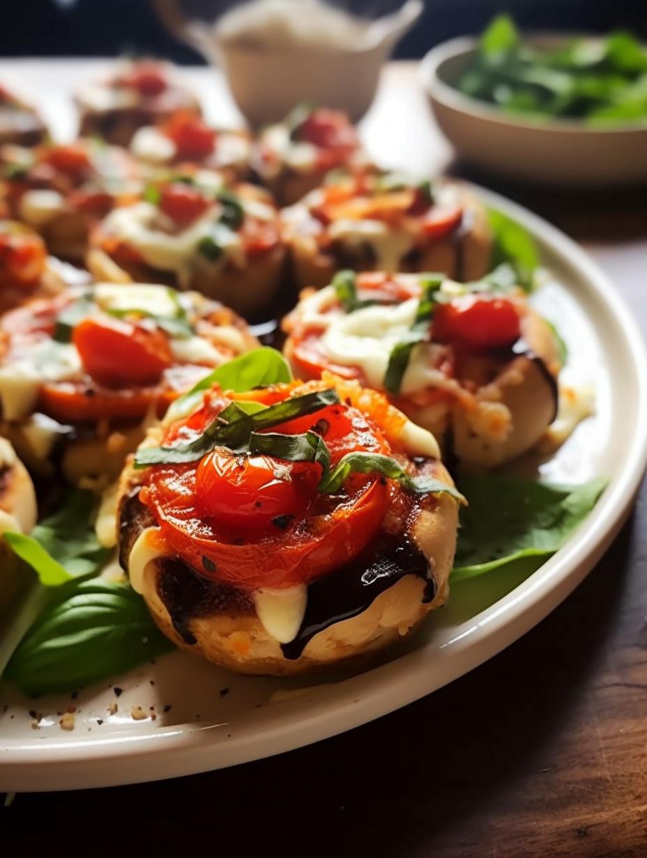 Deep-Dish Caprese Pizza Bites