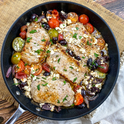 Easy Smothered Mediterranean Pork Chops