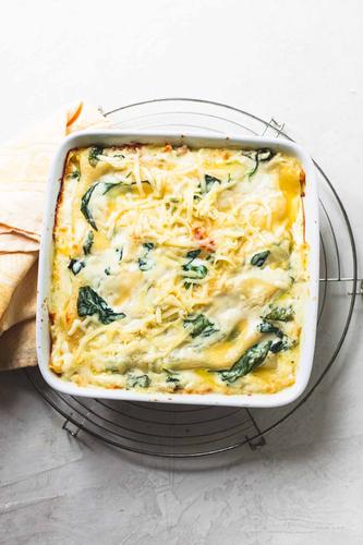 Easy White Chicken Lasagna with Spinach
