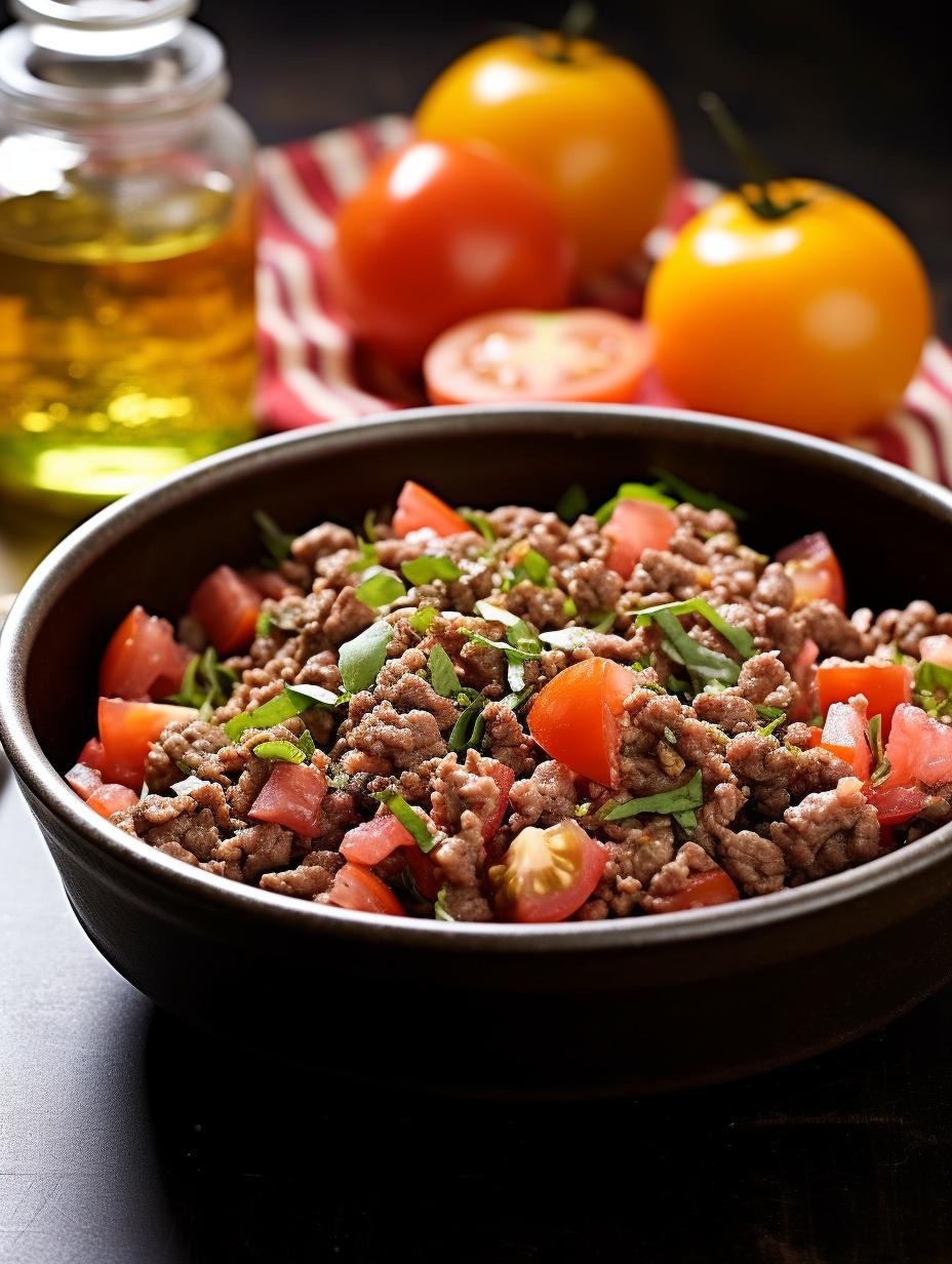 Flavor-Infused Ground Beef Sauté with Tomatoes