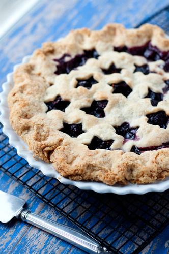 Fresh Dark Cherry & Orange Pie