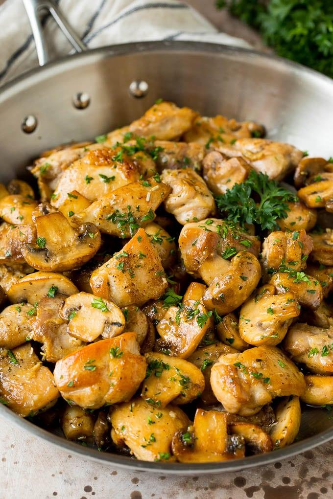 Garlic Butter Chicken and Mushrooms