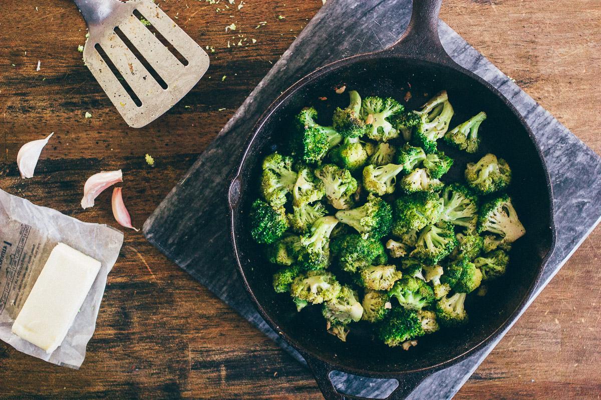 Garlic Butter Grilled Broccoli