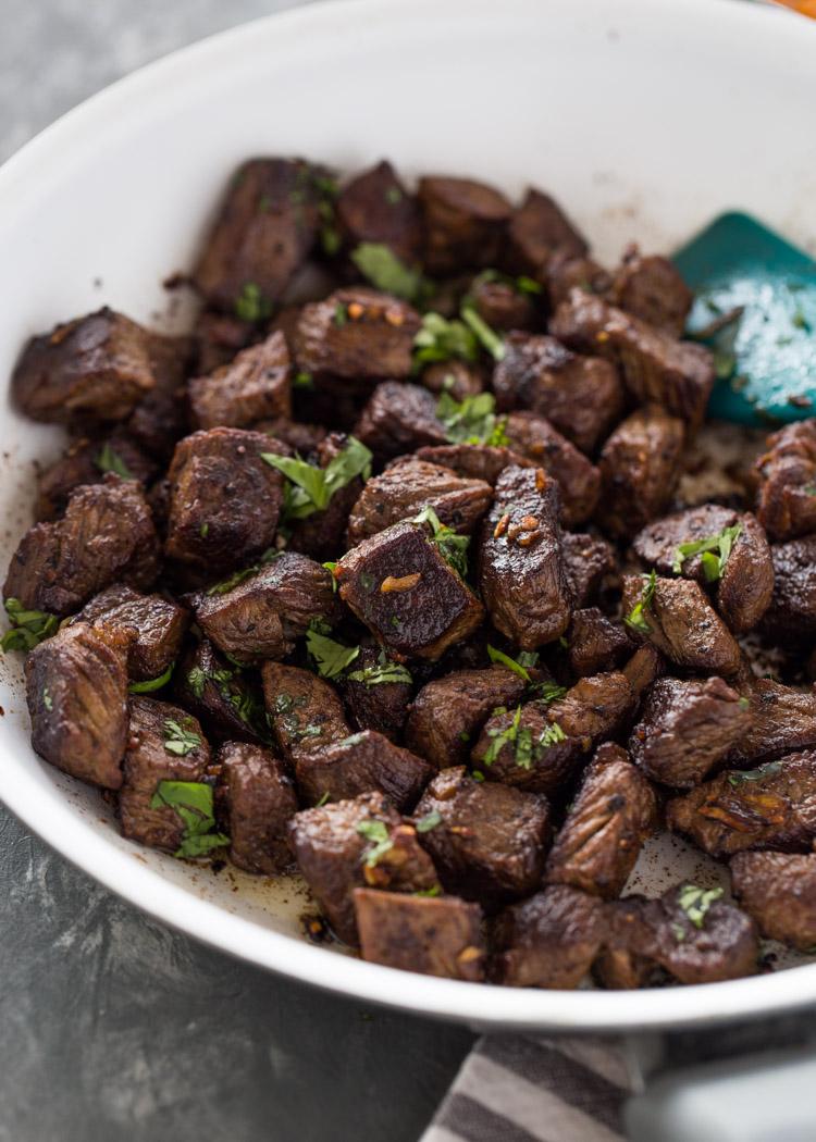 Garlic Steak Bites