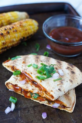 Grilled BBQ Chicken Quesadilla