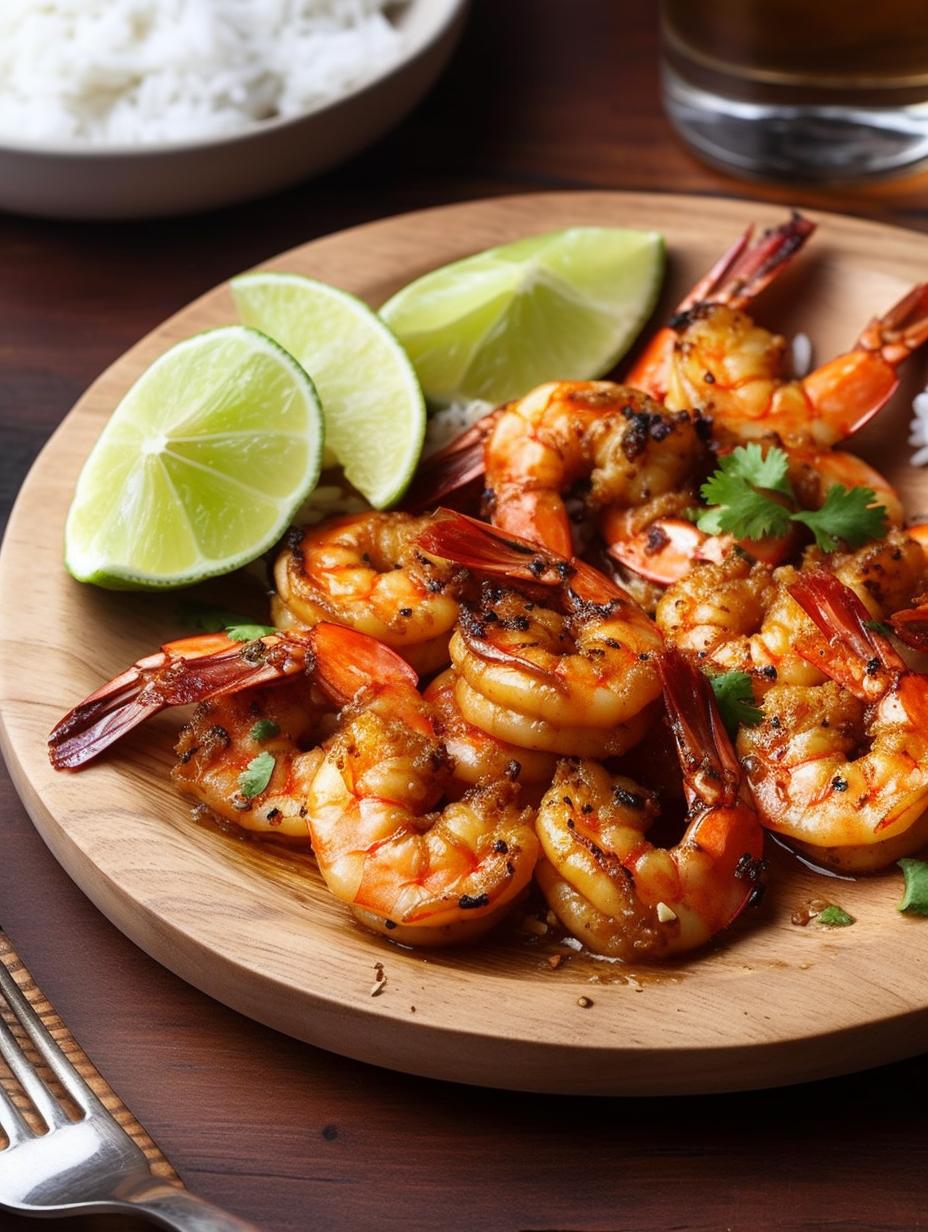 Honey-Lime Glazed Garlic Shrimp