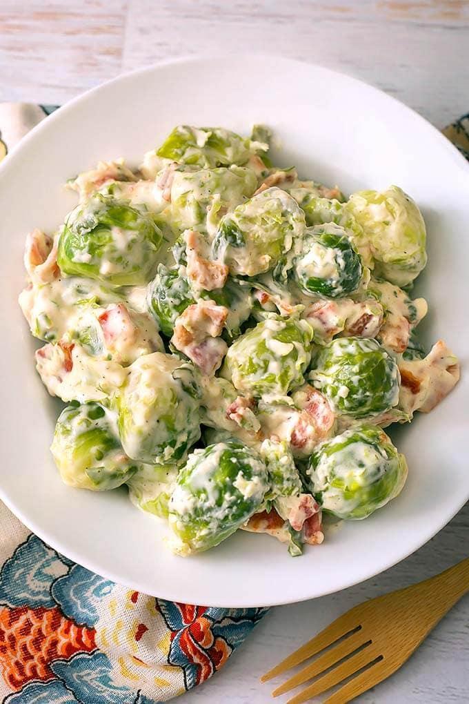 Instant Pot Creamy Bacon Brussels Sprouts