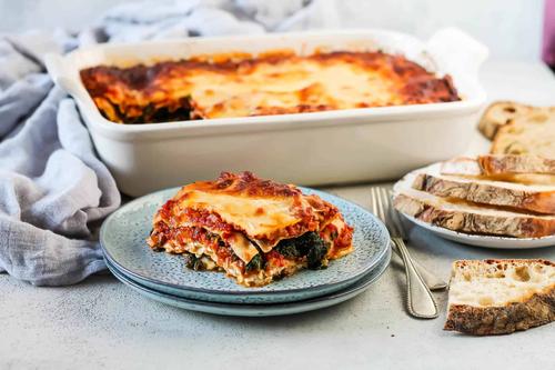 Kale Lasagna with Cottage Cheese