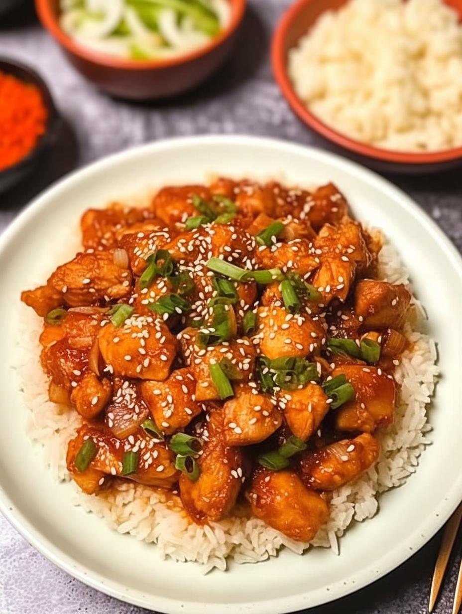 Korean-Style Kimchi Chicken in an Instant Pot