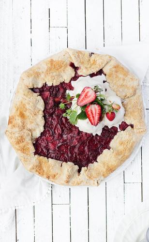 Lemon Curd Wild Strawberry Galette