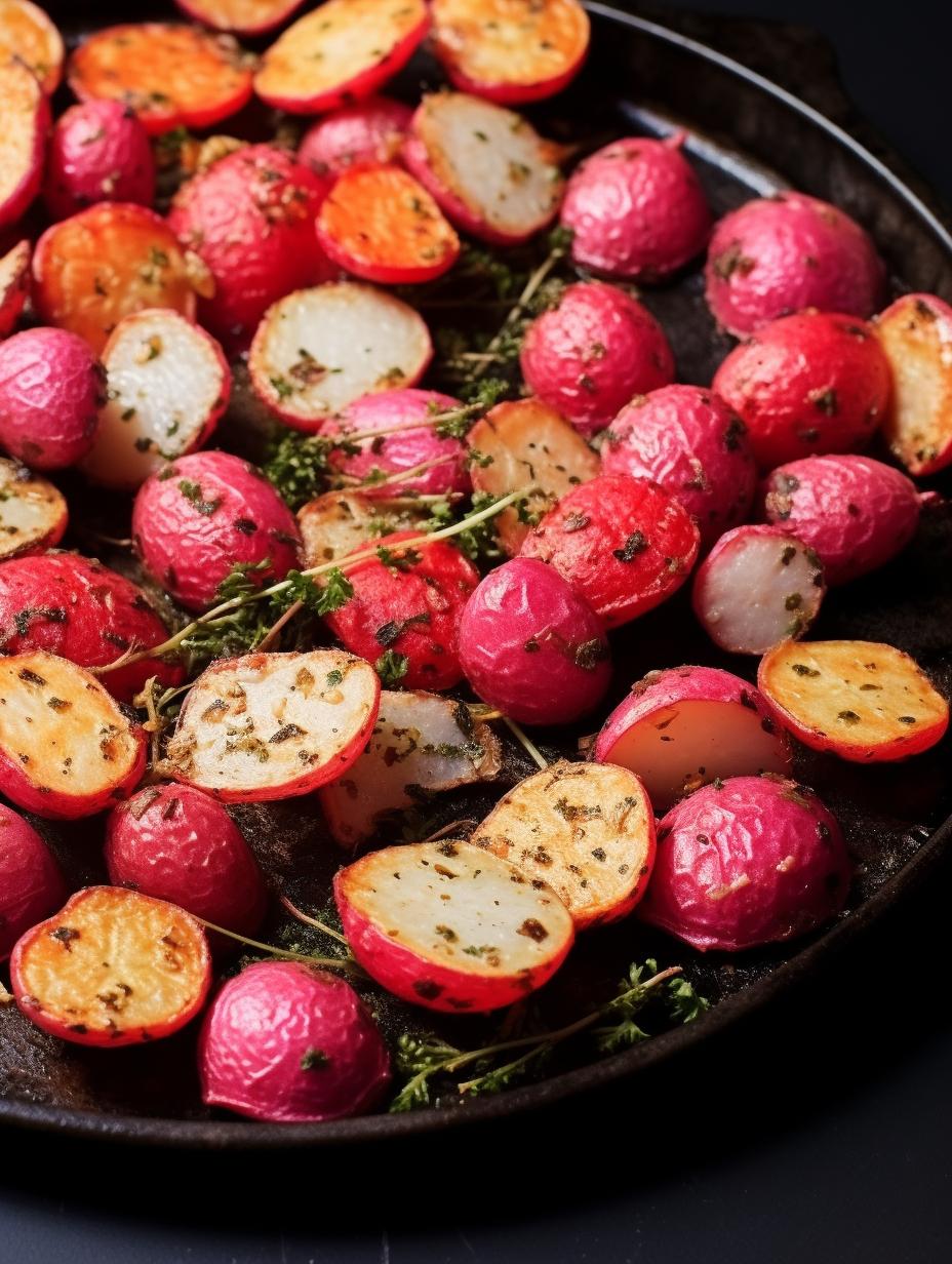 Lemon Thyme Roasted Radishes