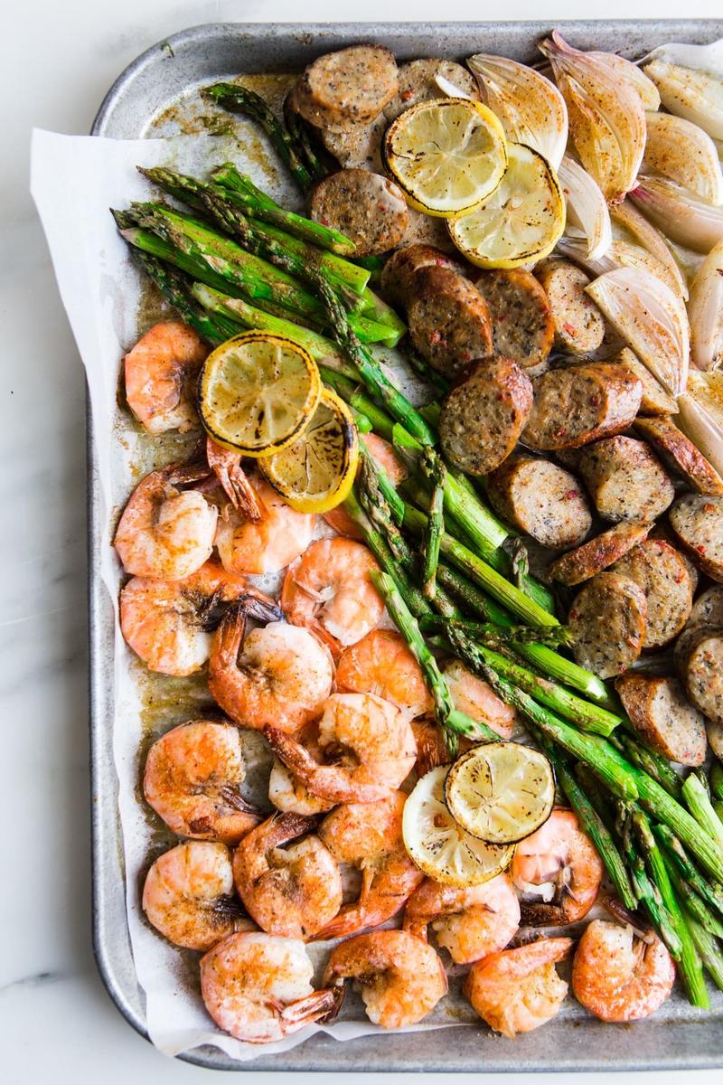 Old Bay Shrimp and Sausage Sheet Pan Dinner