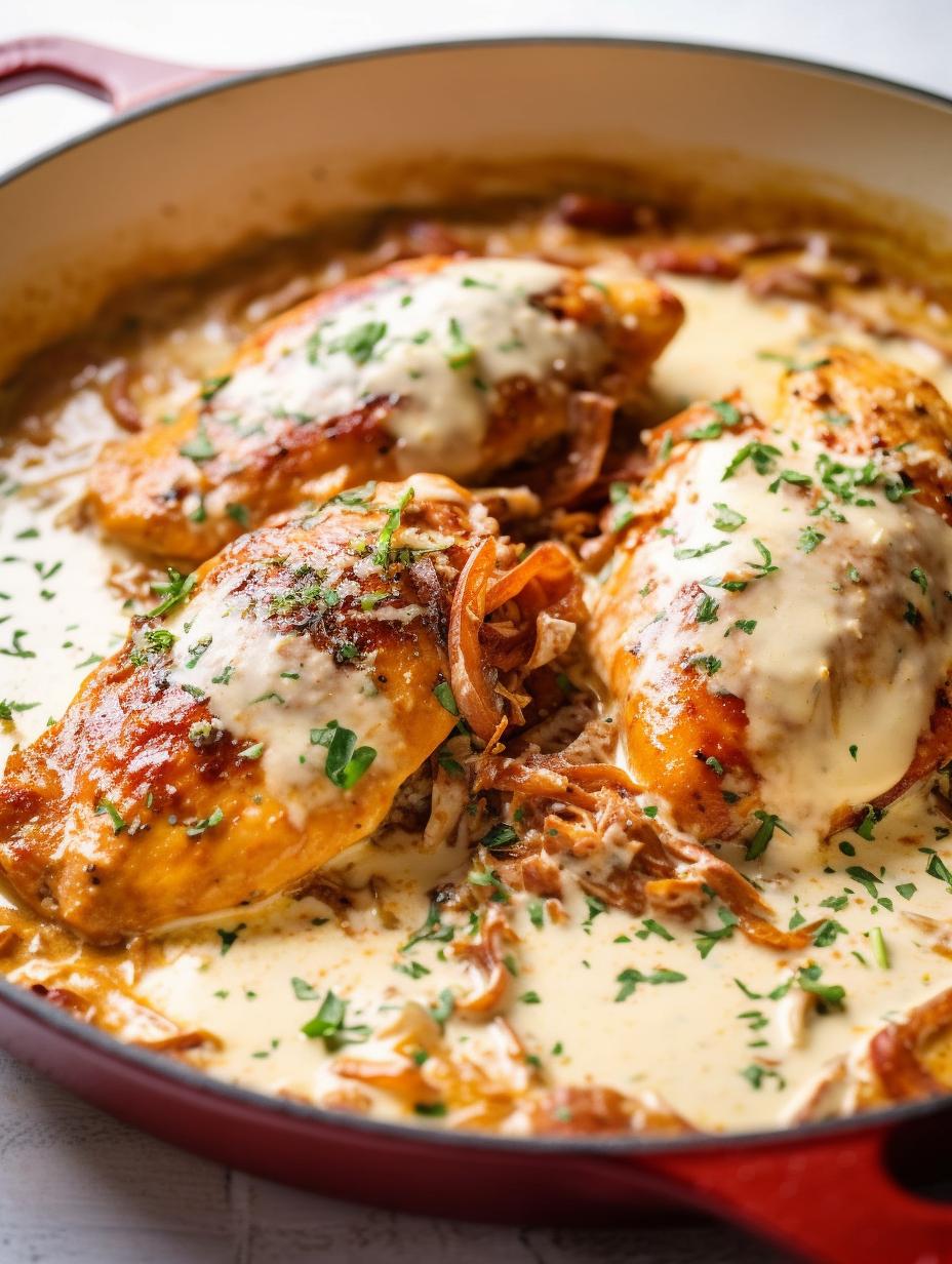 Pan-Seared Creamy Chicken with Garden Tomato Sauce