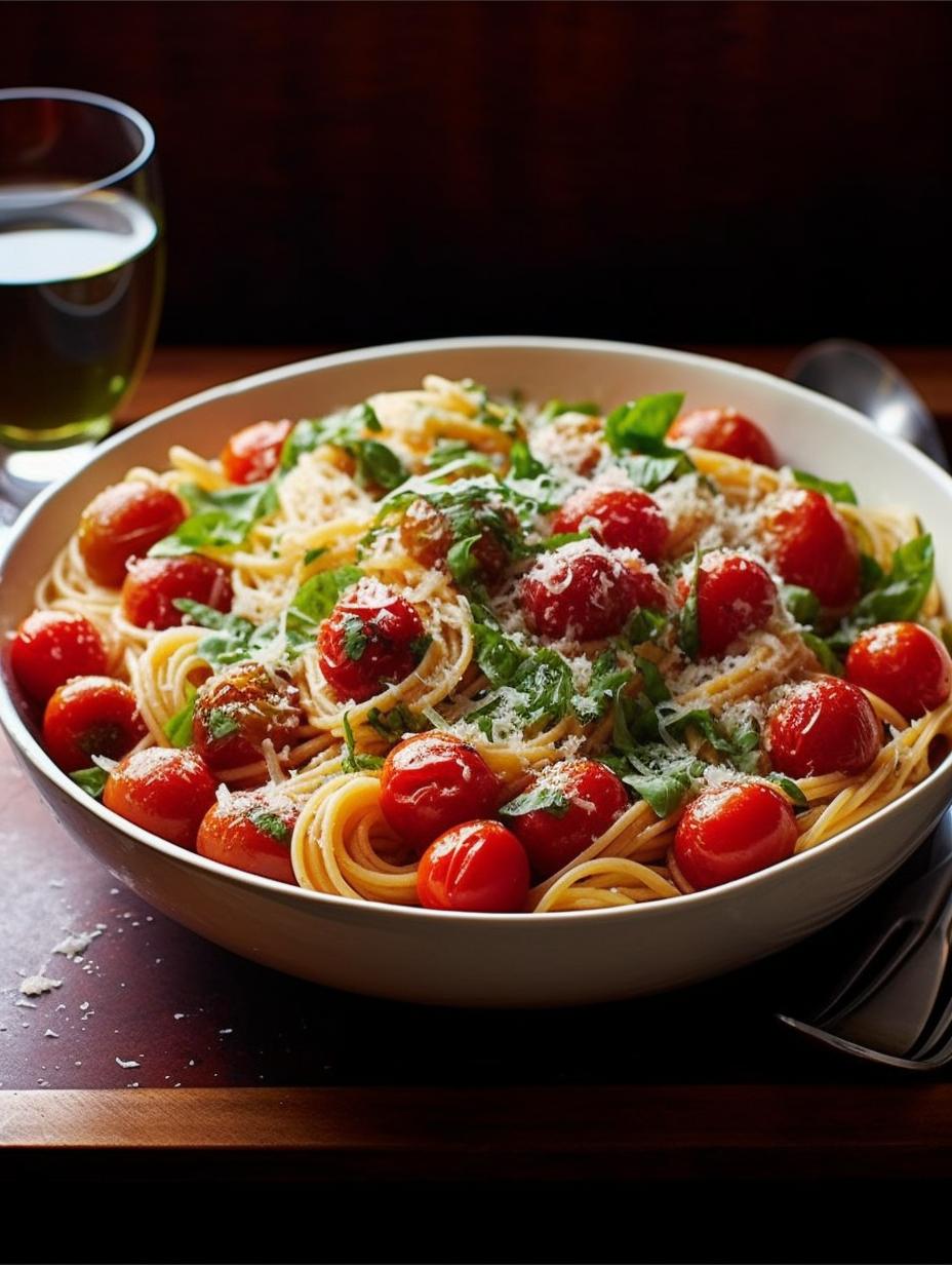 Pasta with Quick Cherry Tomato Burst Sauce