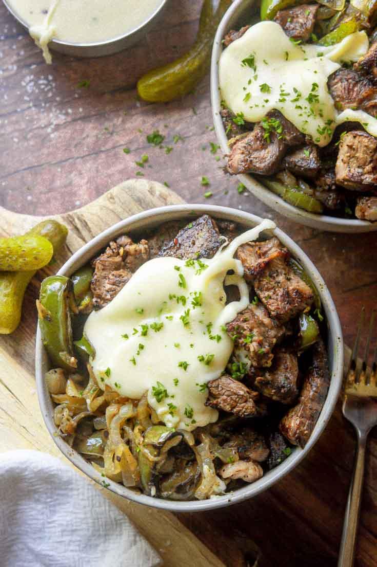 Philly Cheesesteak in a Bowl