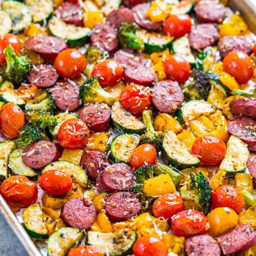 Sheet Pan Sausage and Vegetables