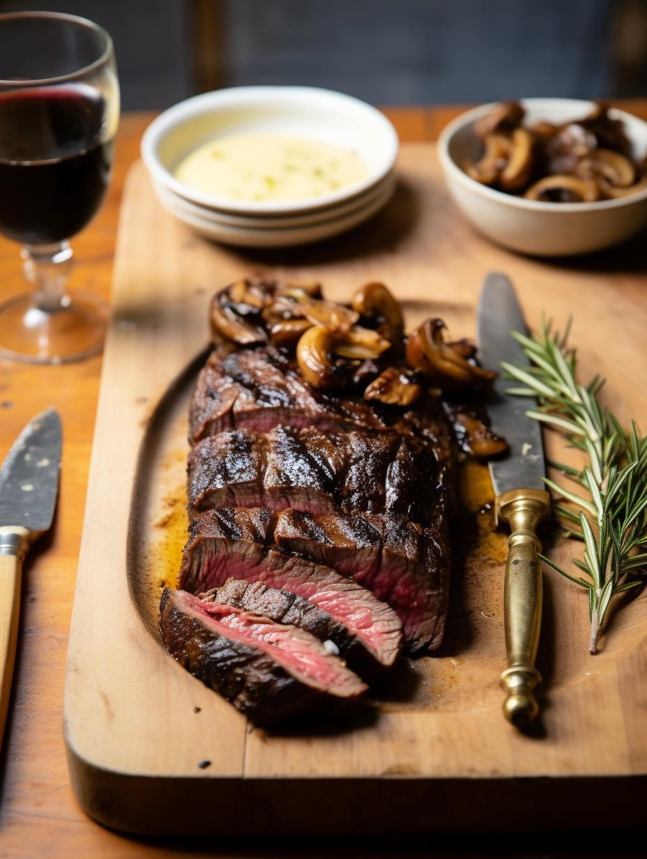 Sizzling Sirloin with Butter-Garlic Mushrooms