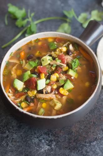 Slow Cooker Chipotle Chicken Fajita Soup