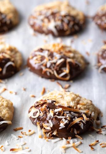 Soft Chocolate Coconut Cookies