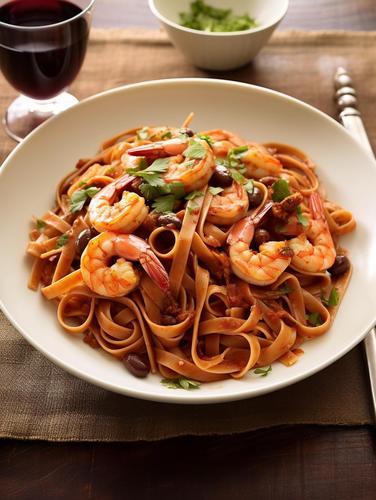 Speedy Shrimp Puttanesca with Homemade Marinara