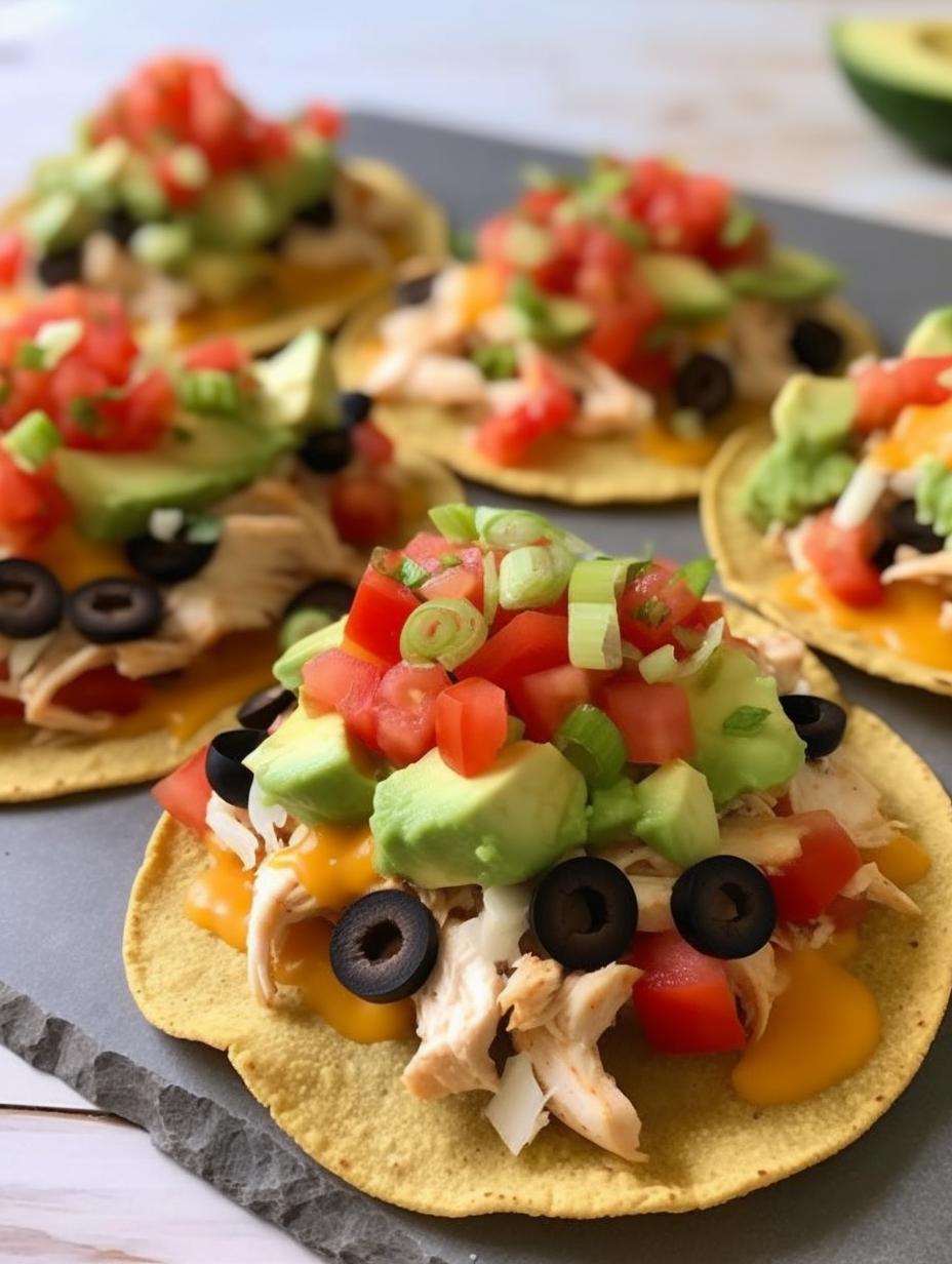 Ultimate Chicken Nacho Tostadas