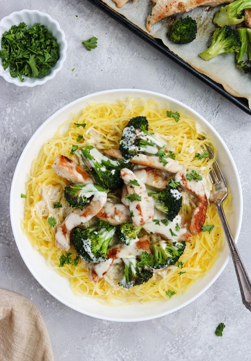 Whole30 Chicken Broccoli Alfredo