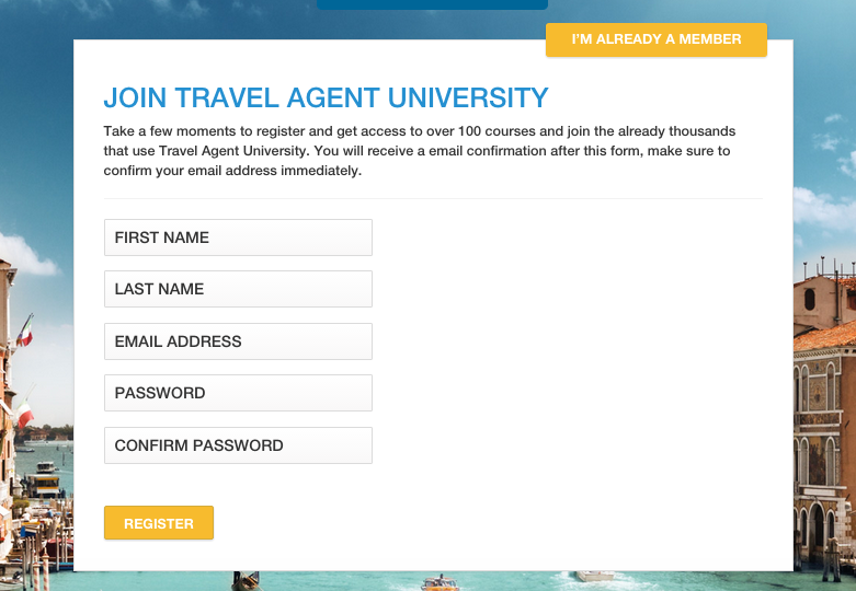 How do I register for Travel Agent University?