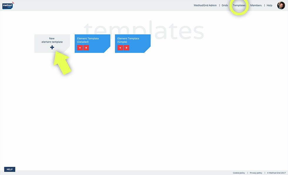 How do I create an element template?