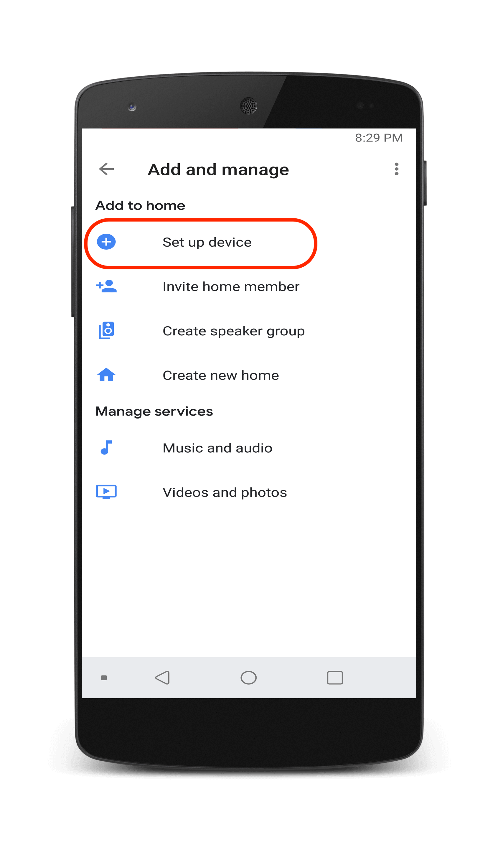 Google Home Add a device Google Home Add a device