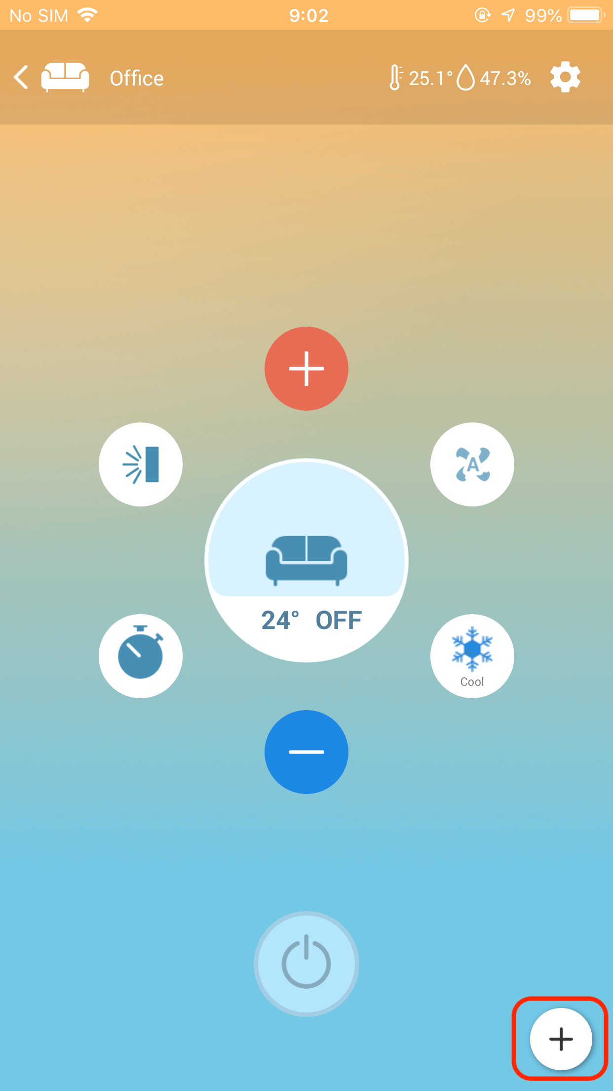Sensibo more button
