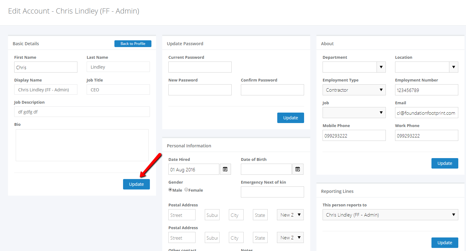 Adding and editing users