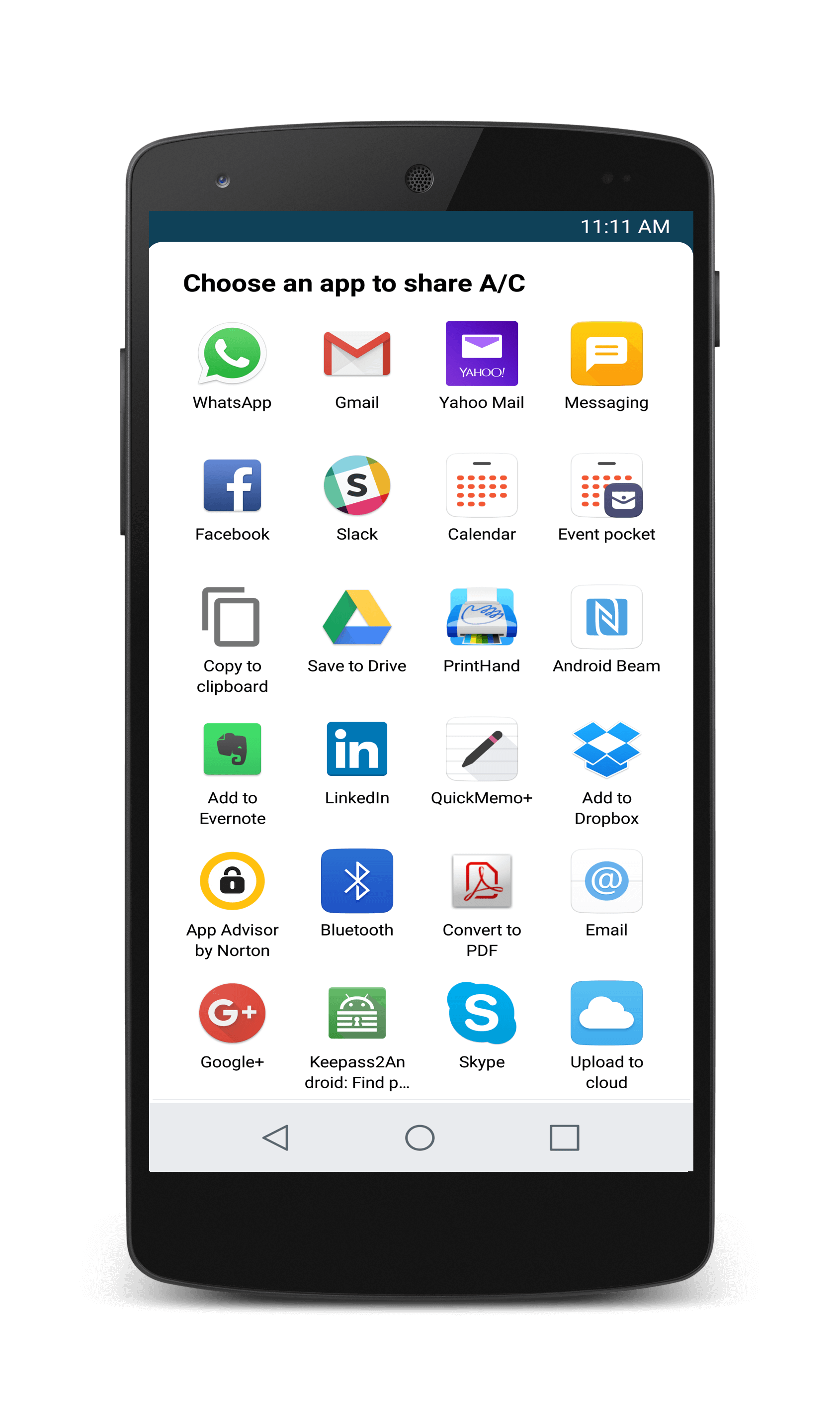 Sensibo Choose app to share