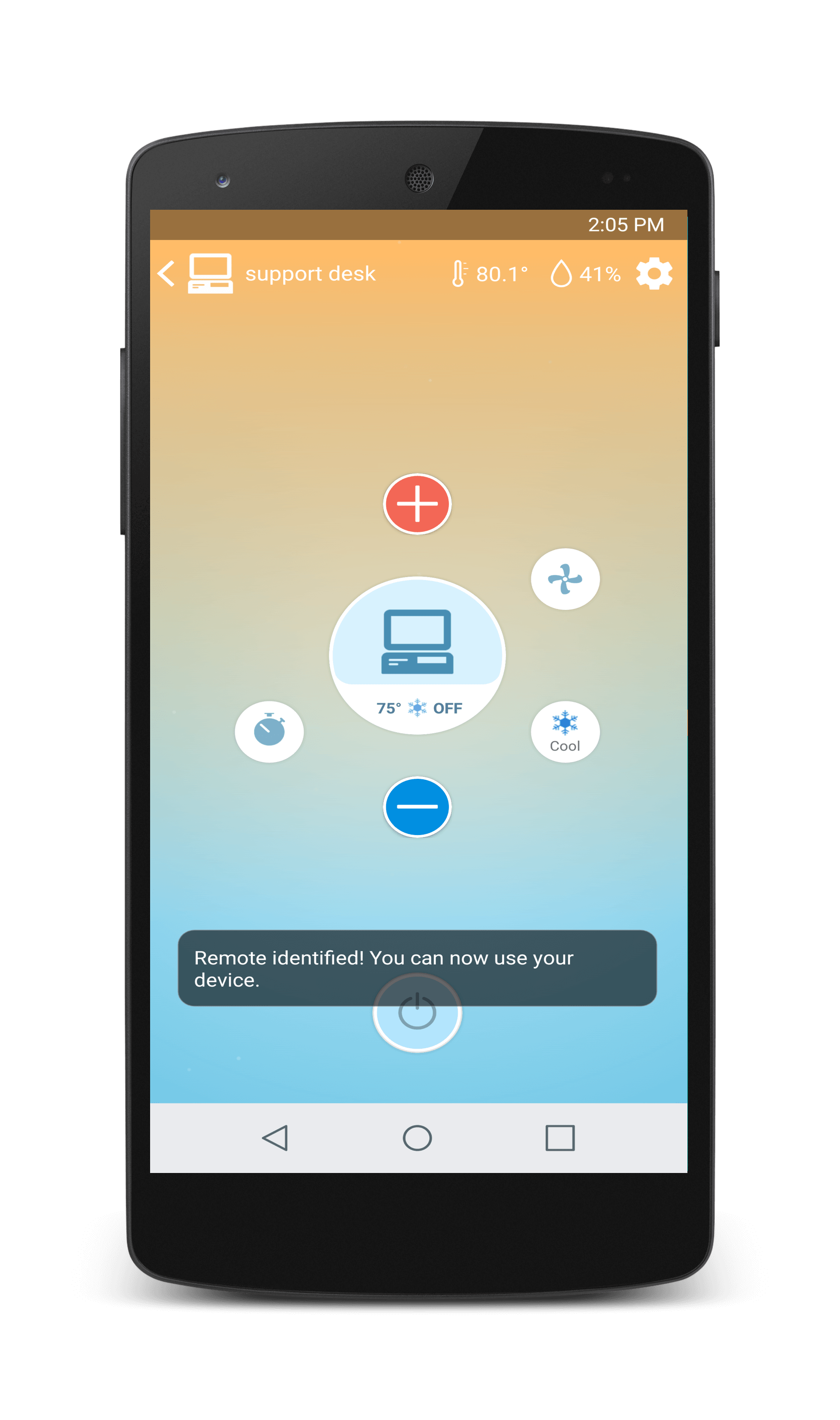 Sensibo remote paired